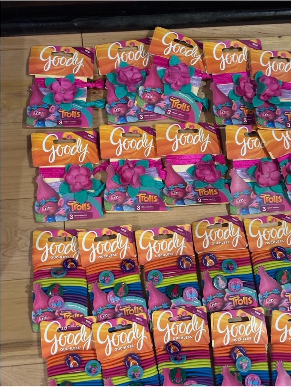 HUGE 65 Piece resellers Goody Trolls Hair Accessory Lot - Teal & Pink - Picture 4 of 6
